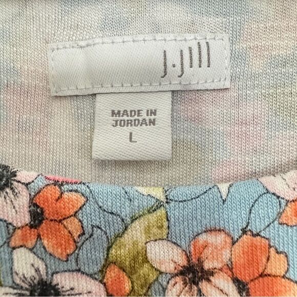 J. Jill Women's LARGE Spring Garden Layered Dress Ditsy Floral Buttery Soft - Picture 7 of 9